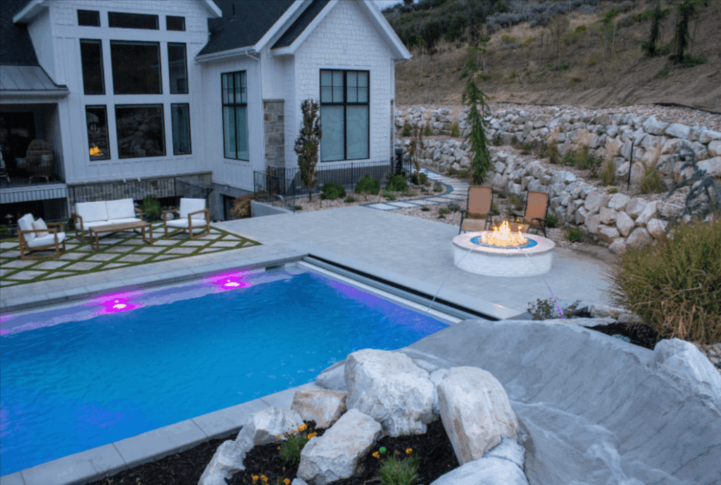 landscape design with pool