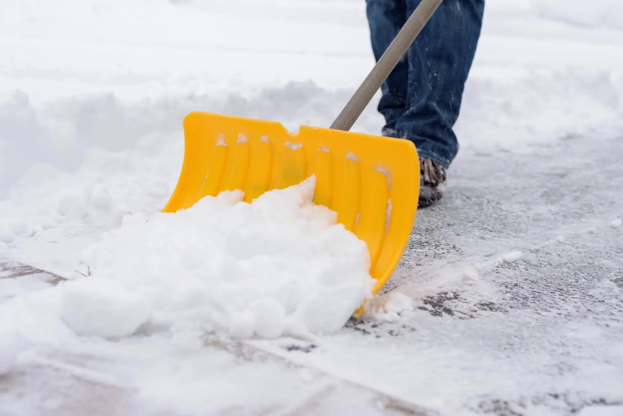 Sidewalk snow shoveling