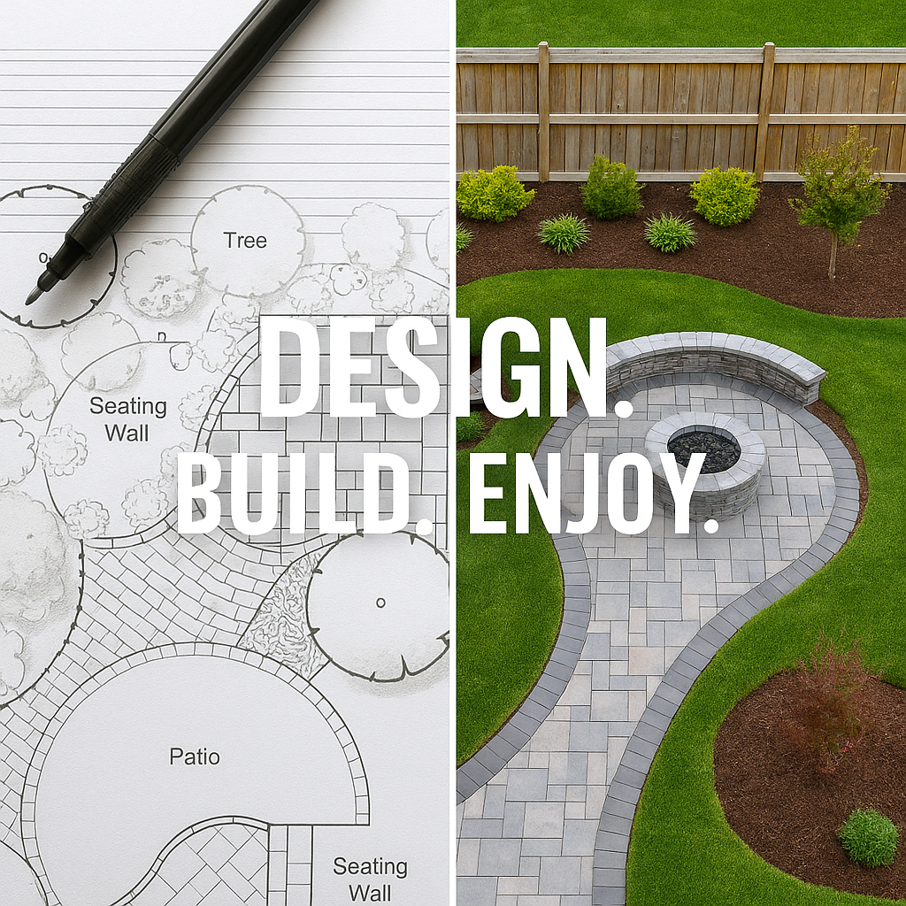 Landscape design before and after