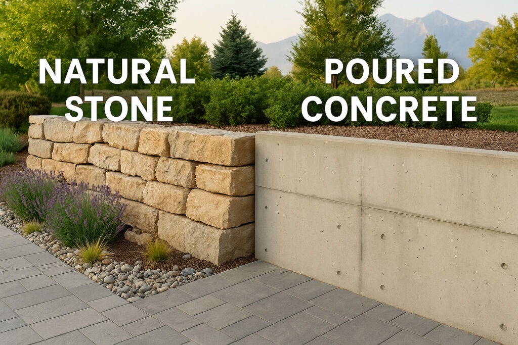 Natural Stone vs. Poured Concrete for Utah Retaining Walls What Lasts